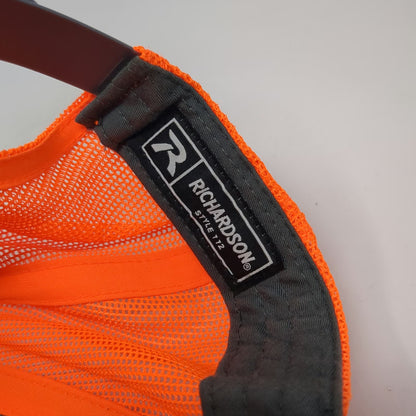 Richardson Trucker Hat Gray Orange One Size RBO Razorback Offroad UTV Snapback