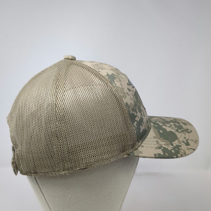 SpiderWire Baseball Cap Beige One Size Digital Camo Mesh Back Strapback Hat