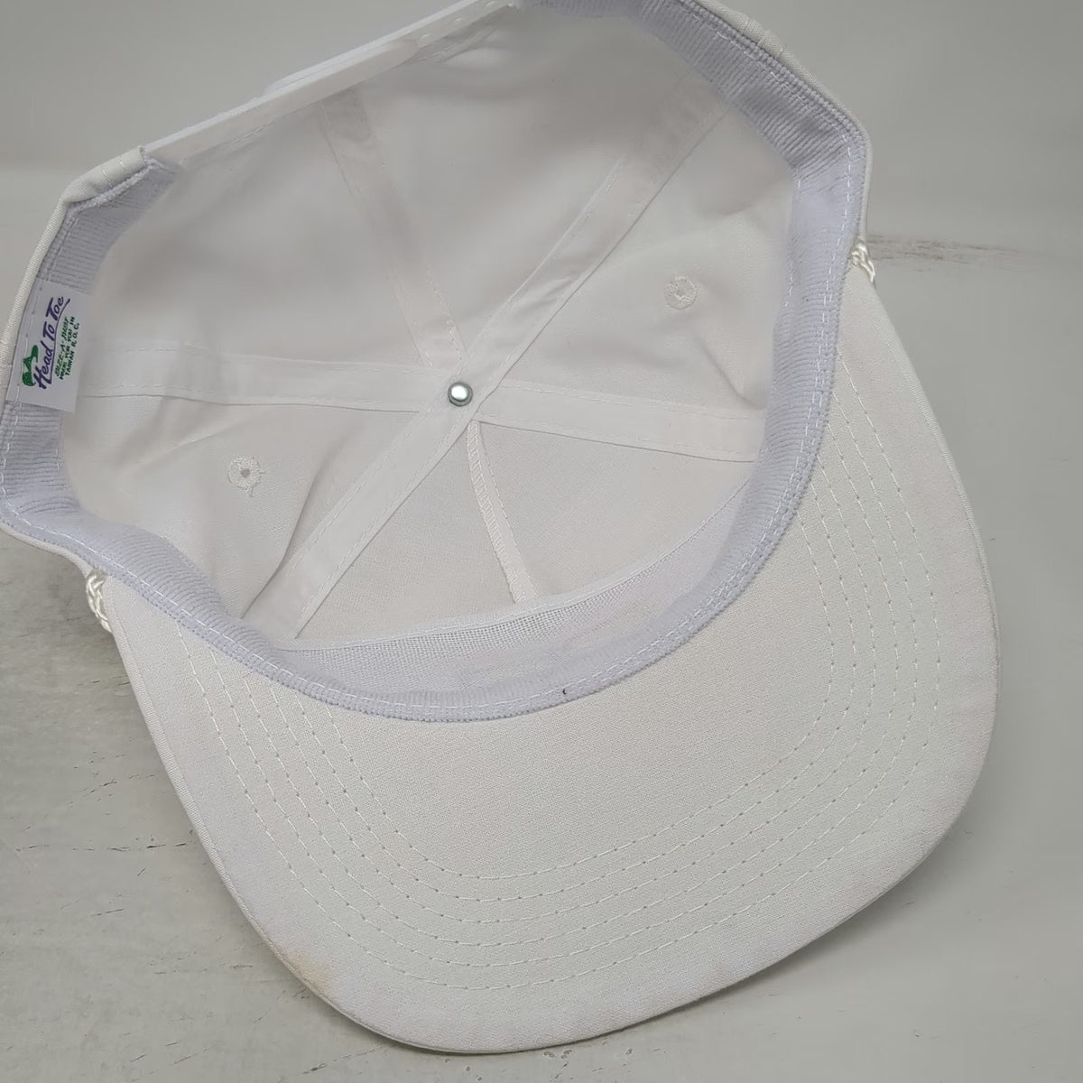 Head To Toe Trucker White Hat Western Farm Service Rope Snapback Farming Vintage