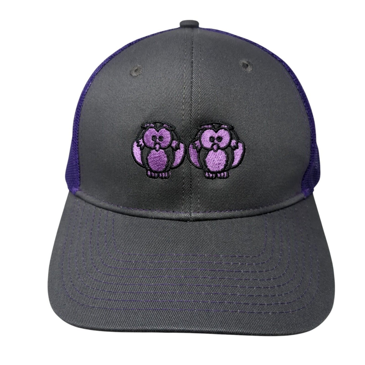 Two Owls Snapback Trucker Hat Multicolor OS Mesh Back Adjustable Port Authority