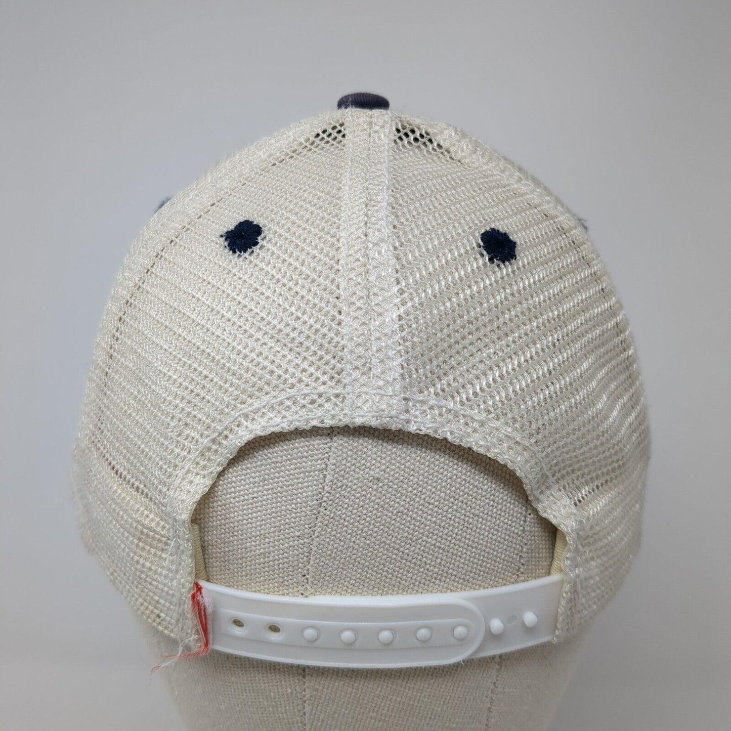 Cape Cloth Snapback Trucker Hat Blue One Size Adjustable Embroidered Mesh Back