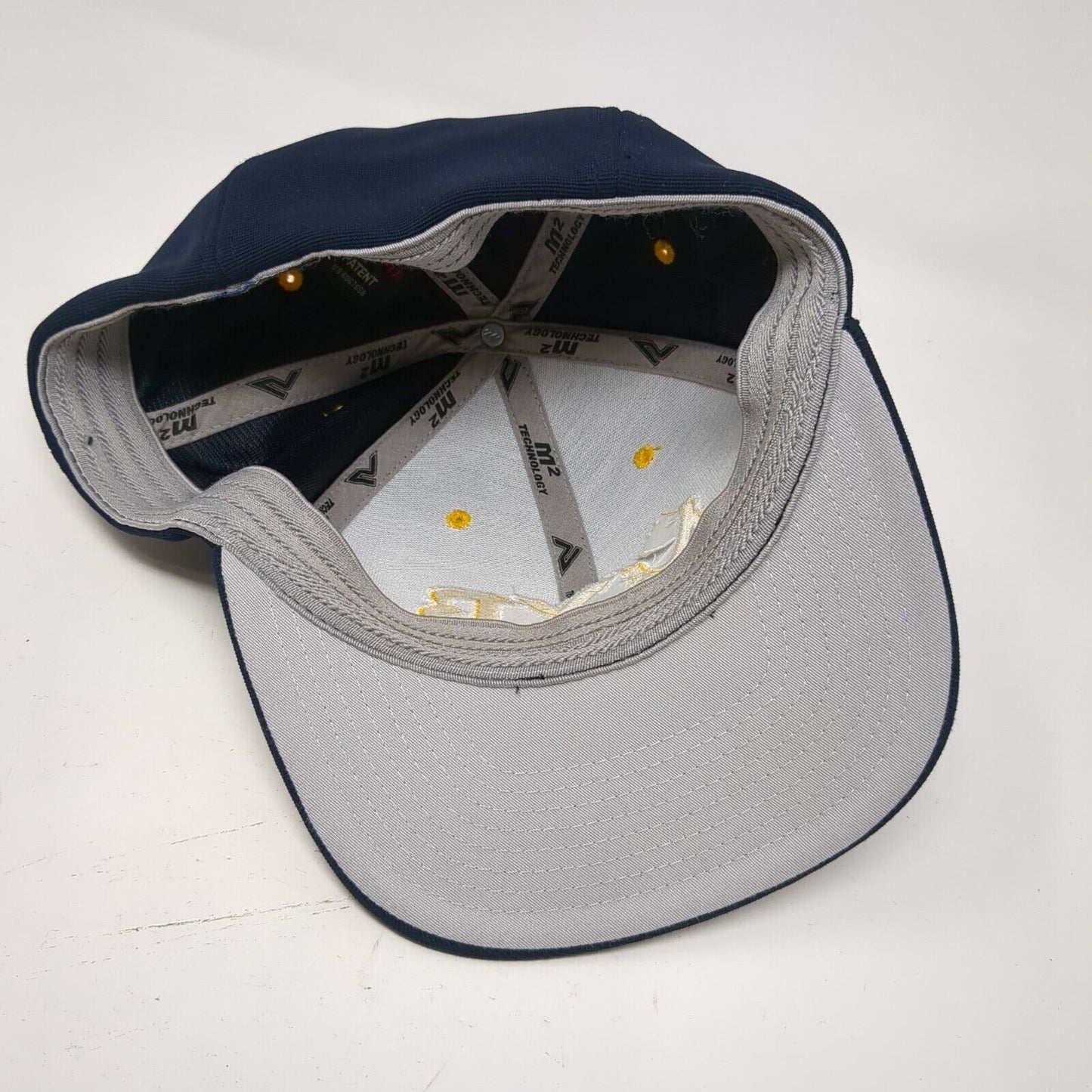 MYB Fitted Hat Blue 7 3/8-8 Embroidered Vented Holes 6 Panel Pacific Headwear