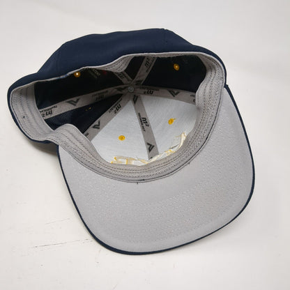 MYB Fitted Hat Blue 7 3/8-8 Embroidered Vented Holes 6 Panel Pacific Headwear