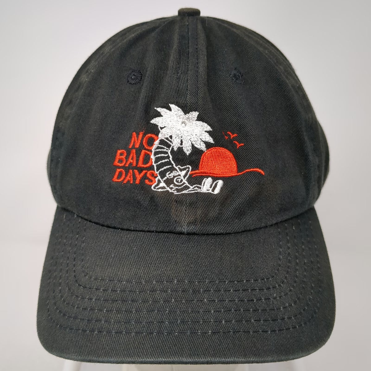 10.DEEP Baseball Cap Black One Size No Bad Days Palm Tree Logo Embroidered Hat