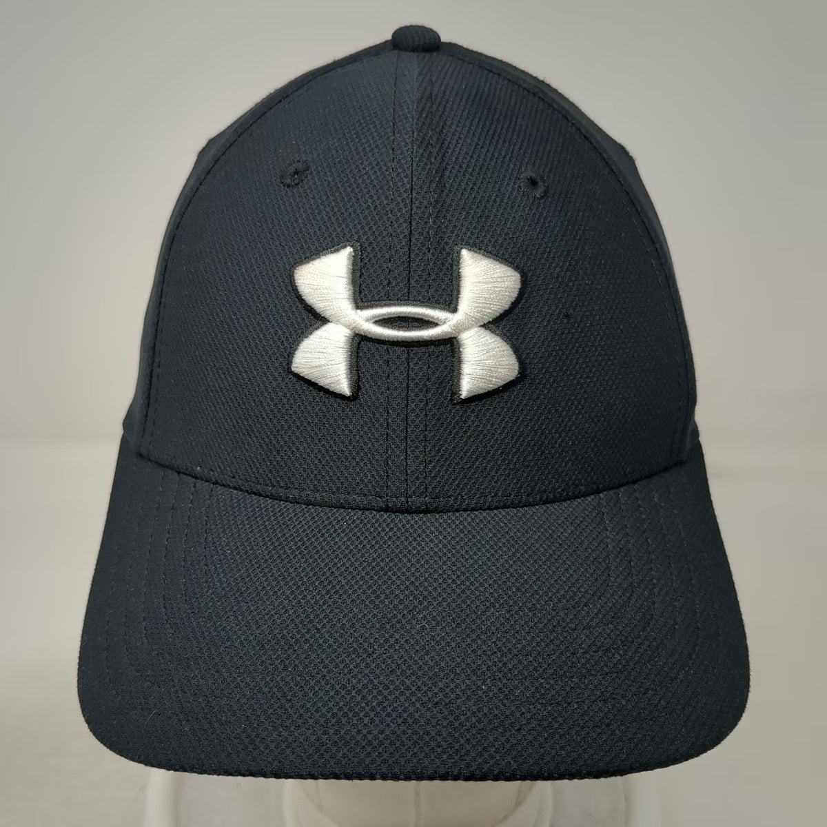 Under Armour Baseball Cap Black L Fitted Blitzing Polyester Mesh Athletic Hat