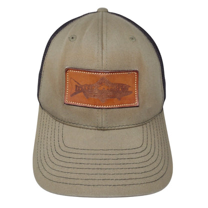 Idaho Angler Leather Patch Snapback Trucker Hat Multi OSFA Mesh Back
