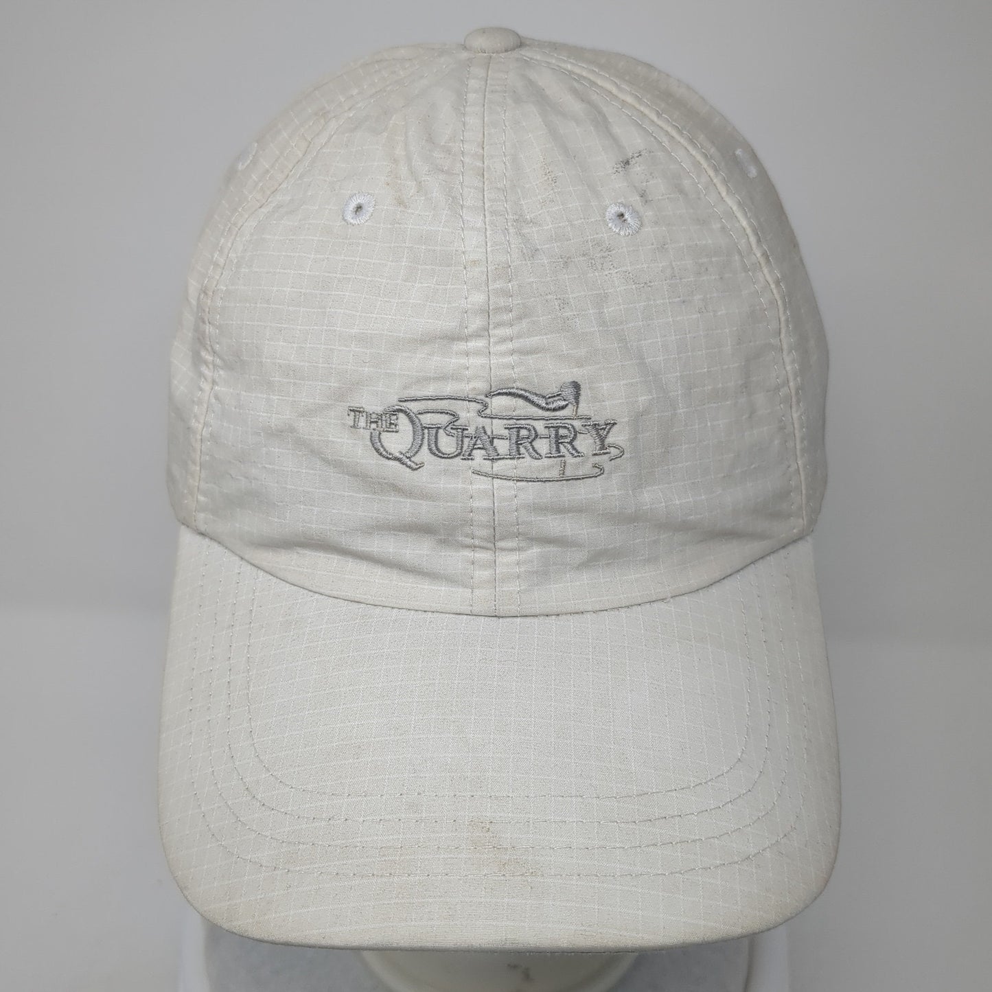 The Quarry Strapback Baseball Cap Beige One Size Adjustable Embroidered Antigua