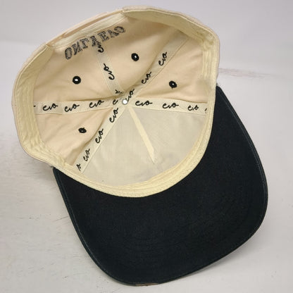 ONLYEVO 5 Panel Beige Black Hat One Size Snapback OE Embroidered Logo Visor