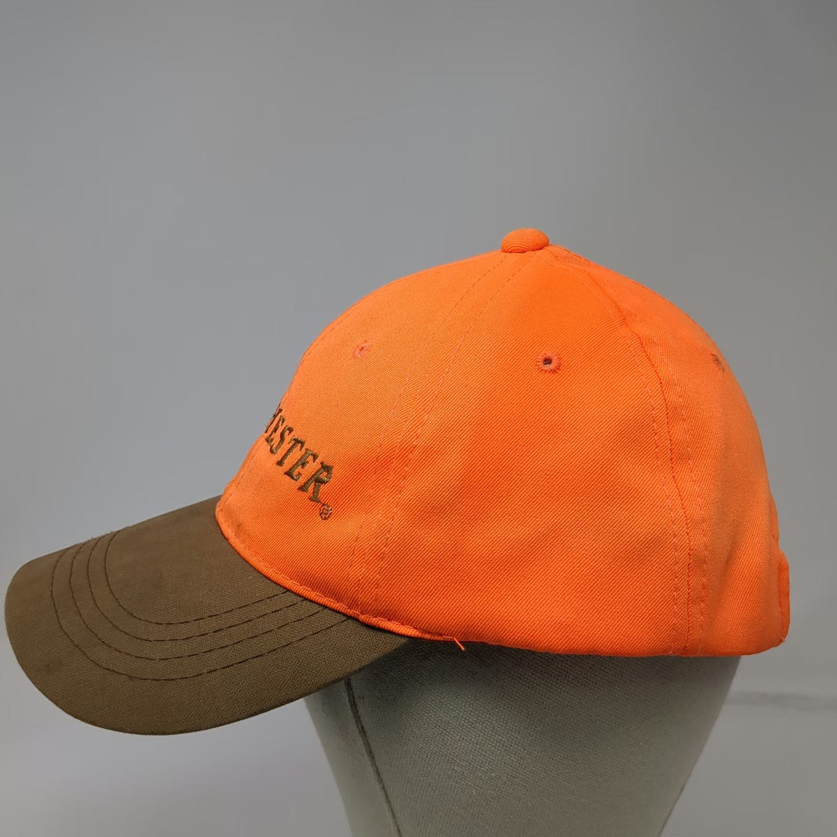 Winchester Baseball Cap Orange One Size Brown Embroidered Slideback Hunting Hat
