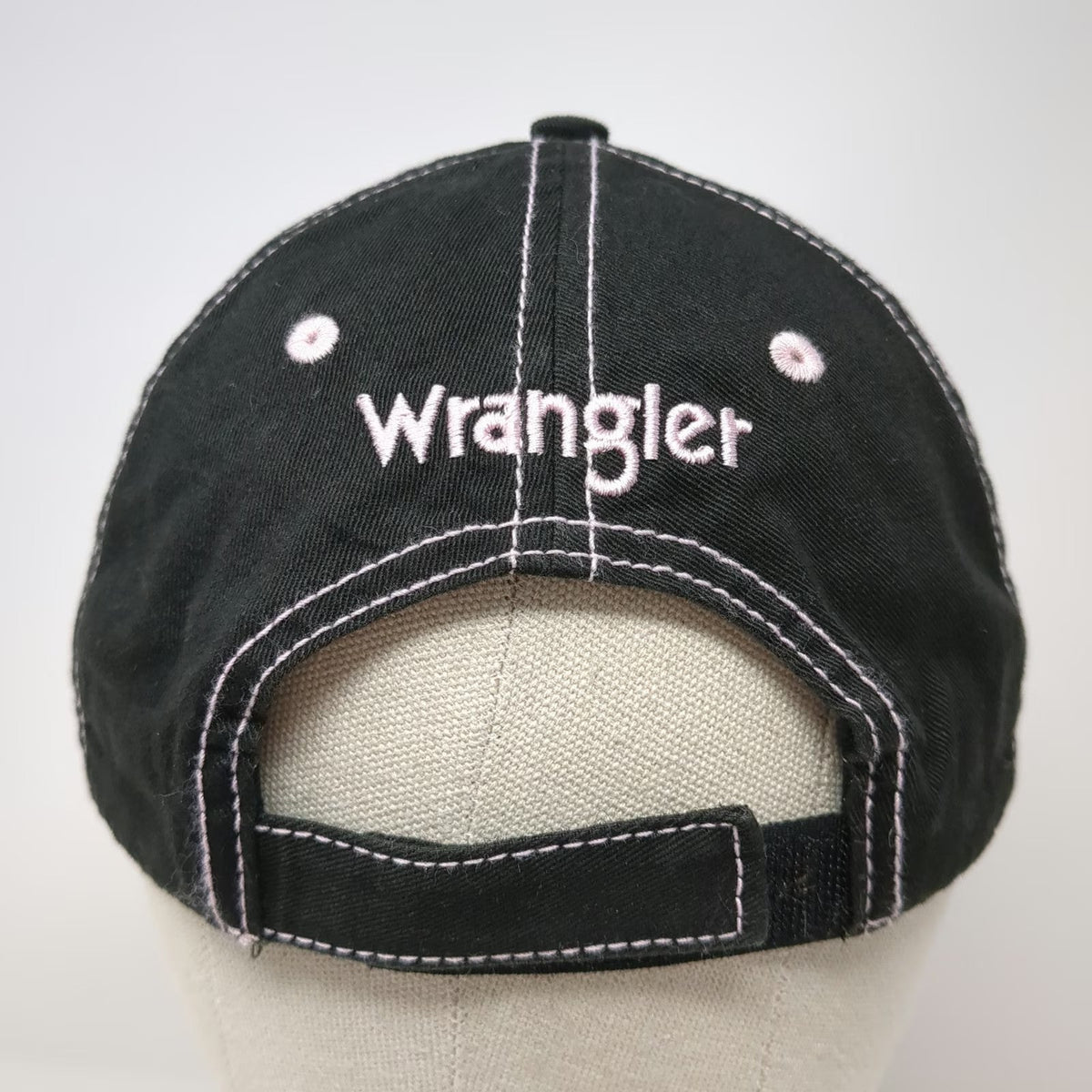 Wrangler Baseball Cap Black One Size Tough Enough To Wear Pink Ribbon Hat