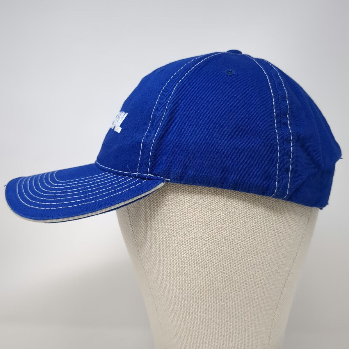 Fastenal Baseball Cap Blue One Size Contrast Stitch Sandwich Brim Logo Hat