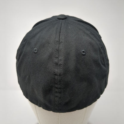 Yupoong Fitted Hat Black Size L/XL Flexfit Lightweight Vented Holes Blank