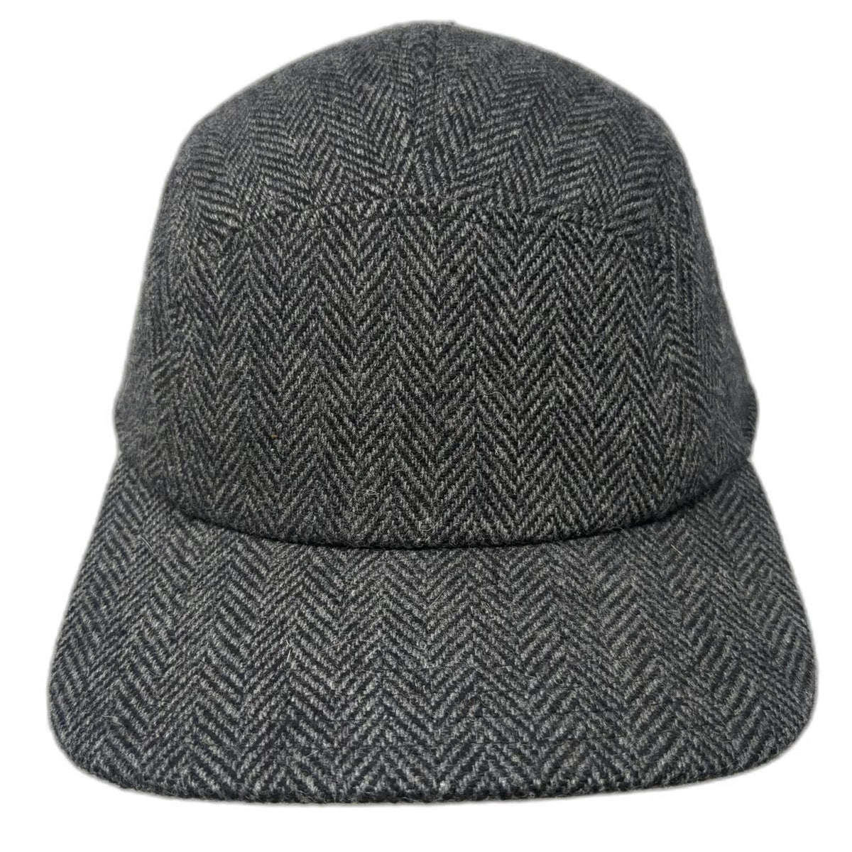 Storied Hats 5 Panel Gray XL Herringbone Recycled Wool Slideback Hat Strap