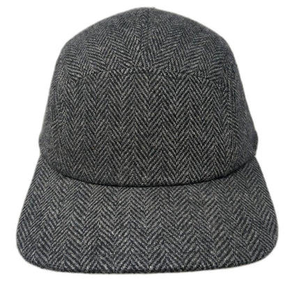 Storied Hats 5 Panel Gray XL Herringbone Recycled Wool Slideback Hat Strap