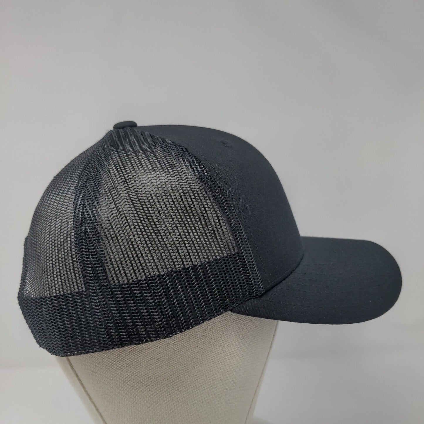 The Classics Yupoong Snapback Trucker Hat Black OSFA Mesh Back Blank