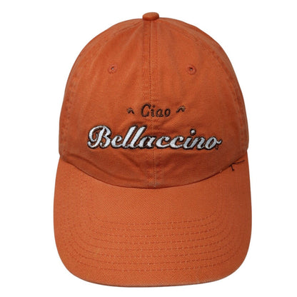 Ciao Bellacino Slideback Hat Orange One Size Embroidered Fahrenheit