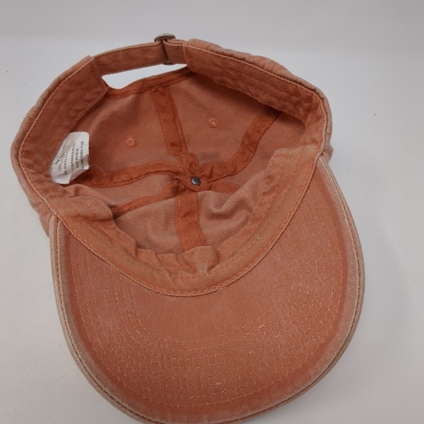Unbranded Slideback Hat Pink One Size Adjustable Vented Holes 6 Panel Blank