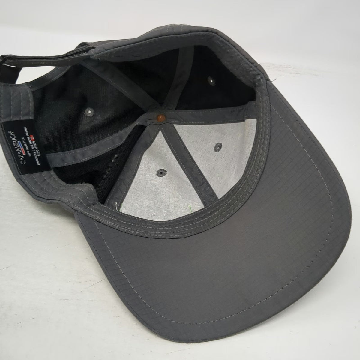 Cap America Ritual Green Logo Gray Baseball Cap One Size Strapback Hat Ripstop