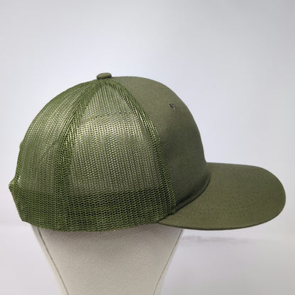 Port Authority Trucker Hat Green One Size Mesh Snapback Rock Climbing Logo Cap