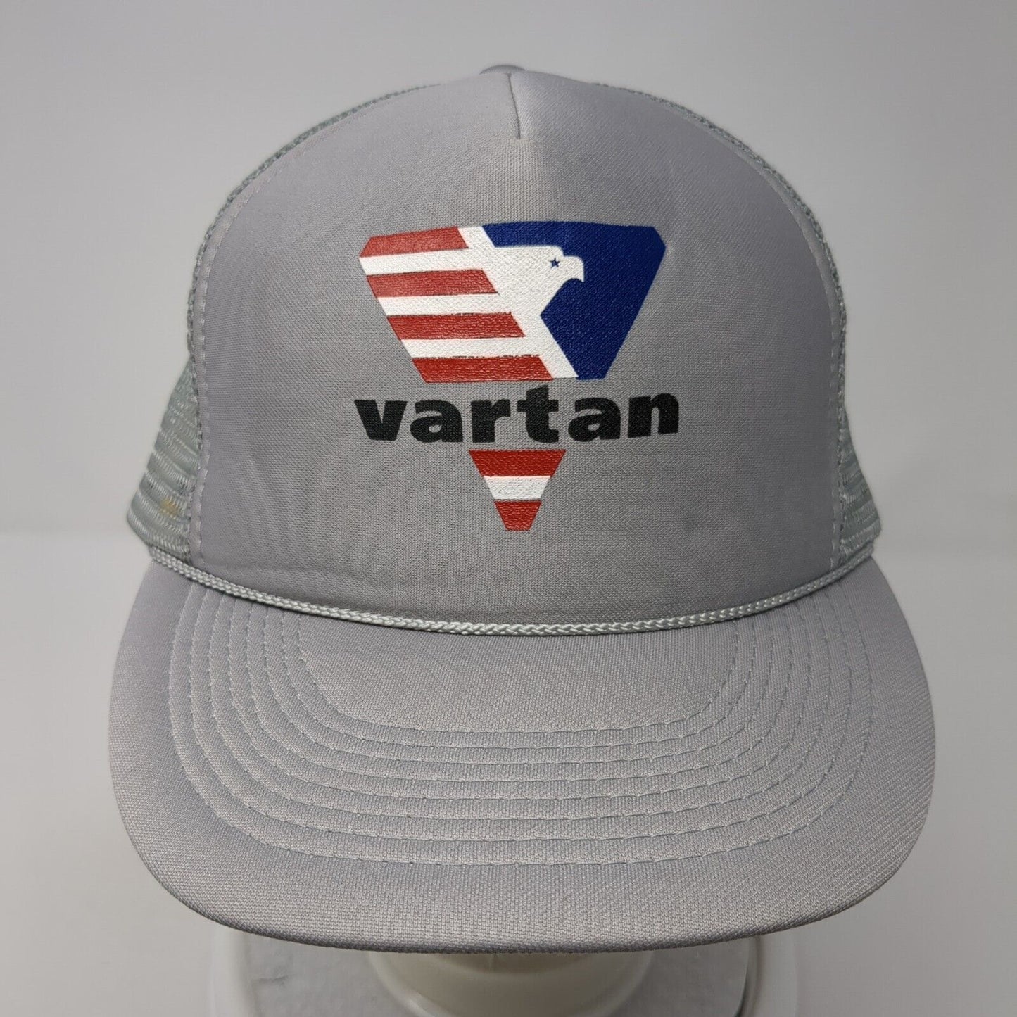 Vartan Snapback Mesh Back Rope Trucker Hat Gray One Size Solid Otto