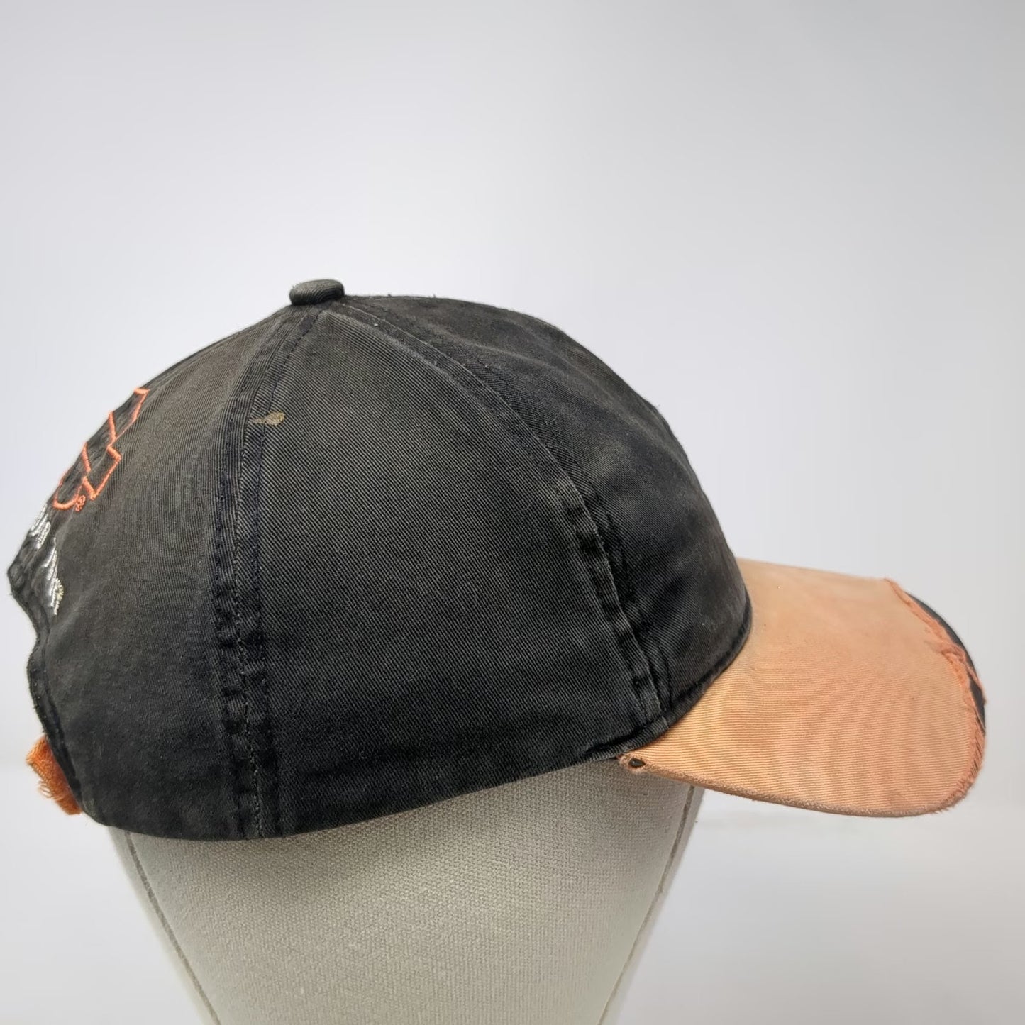Harley-Davidson Baseball Cap Black Orange One Size Road Tour Racing Stripes Hat