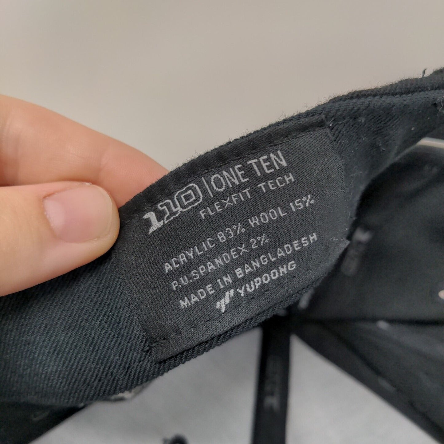 One Up Snapback Hat Black One Size Embroidered 110|One Ten Flexfit Tech Yupoong