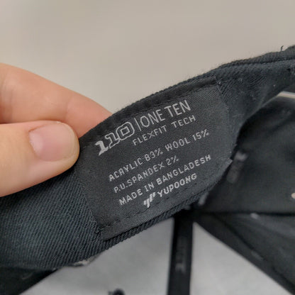 One Up Snapback Hat Black One Size Embroidered 110|One Ten Flexfit Tech Yupoong