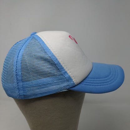 Unbranded Men's Snapback Mesh Back Hat Blue White Flamingo Print Adjustable