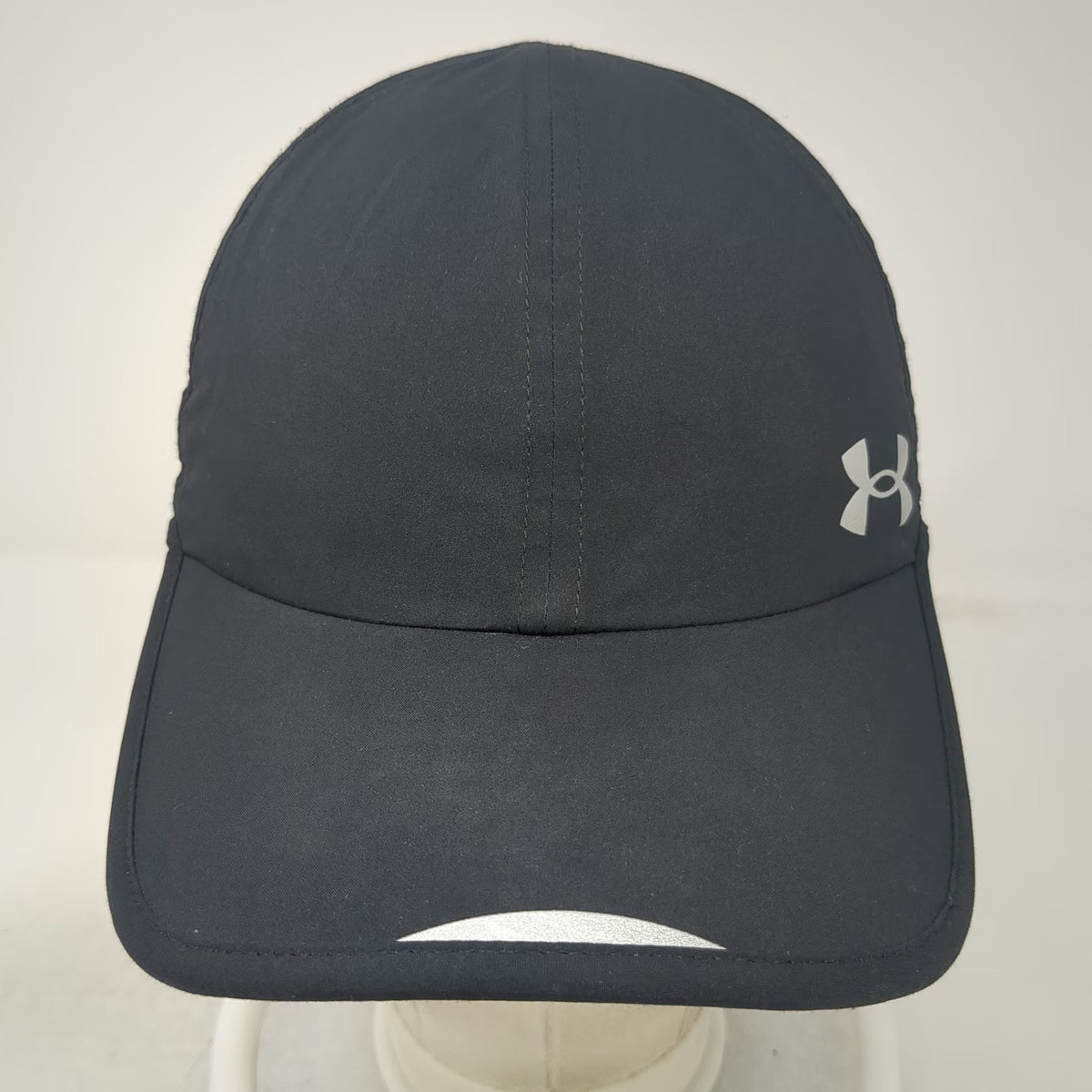 Under Armour Baseball Cap Black Silver One Size Slideback Reflective Running Hat