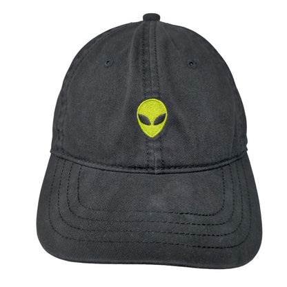 Green Alien Head Slideback Hat Black One Size Adjustable Embroidered