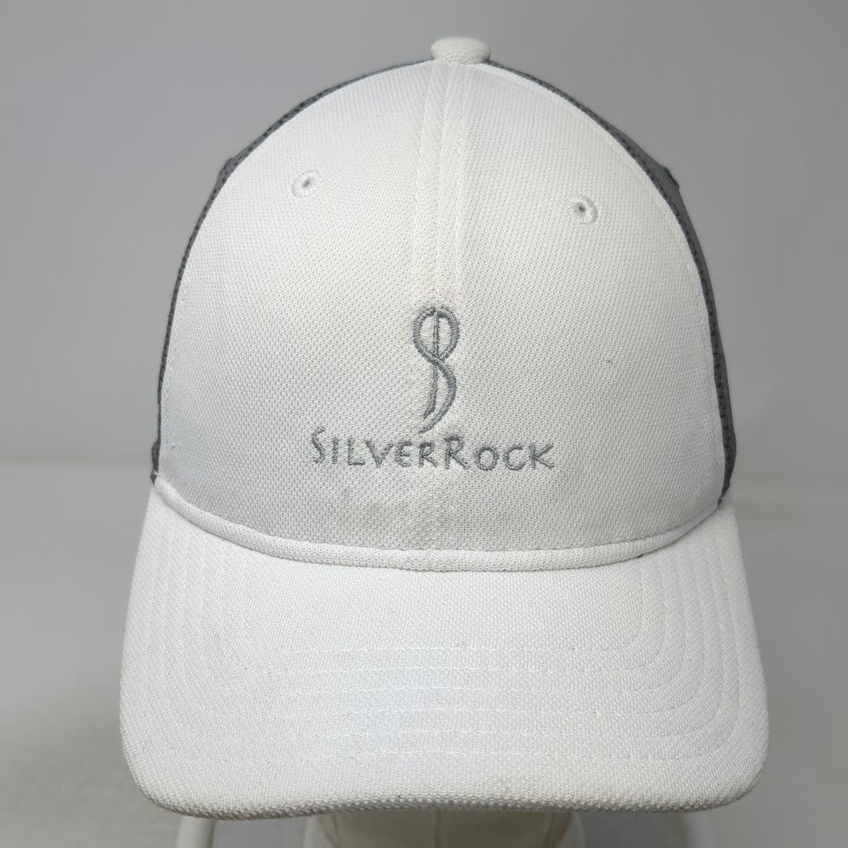 Imperial Baseball Cap White Gray One Size SilverRock Golf Performance Mesh Hat