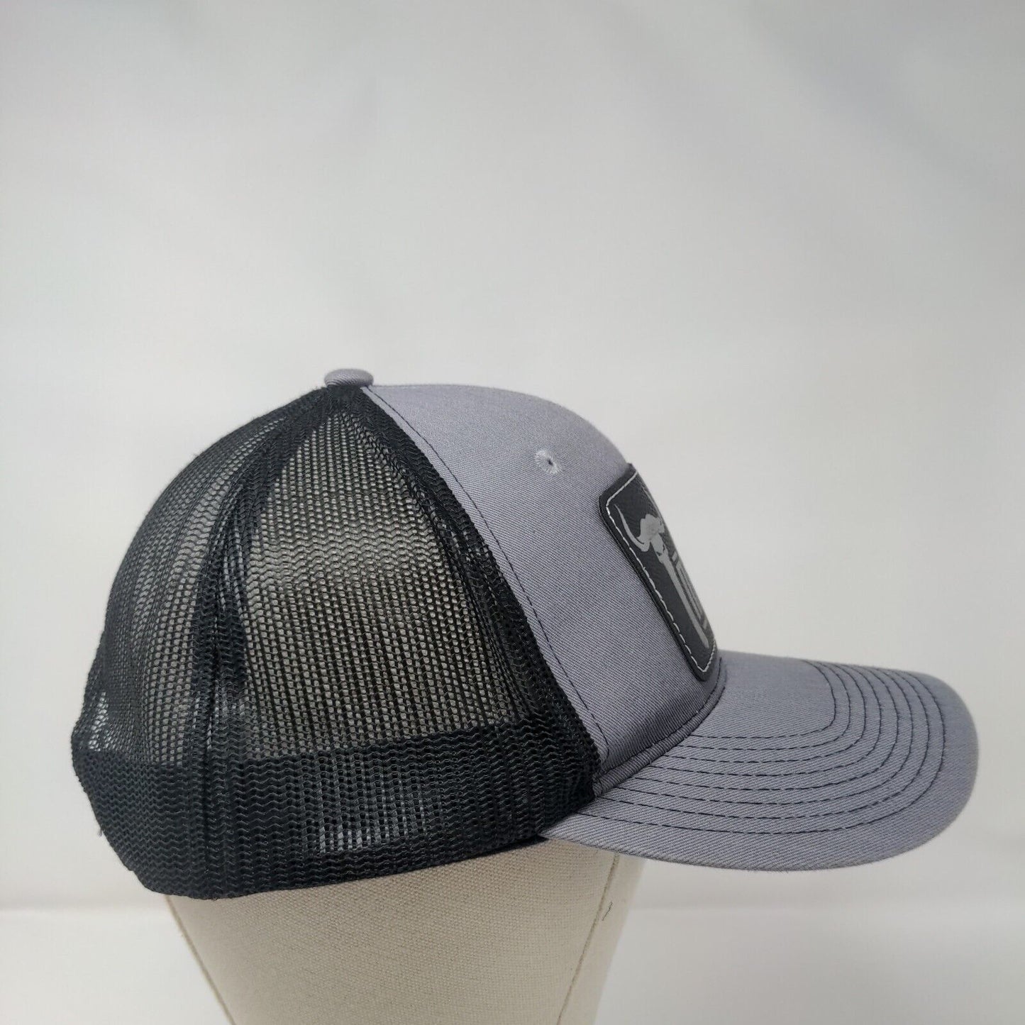 Inferno Snapback Trucker Hat Gray One Size Adjustable Mesh Back Port Authority
