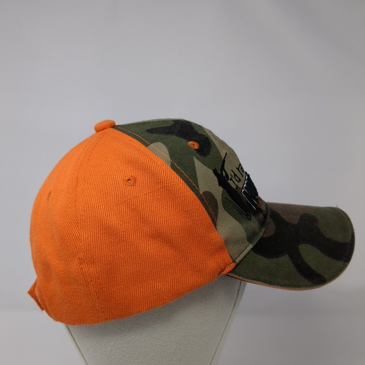 I'd Rather Be Hunting Strapback Hat Camouflage 58cm Adjustable Embroidered CTS