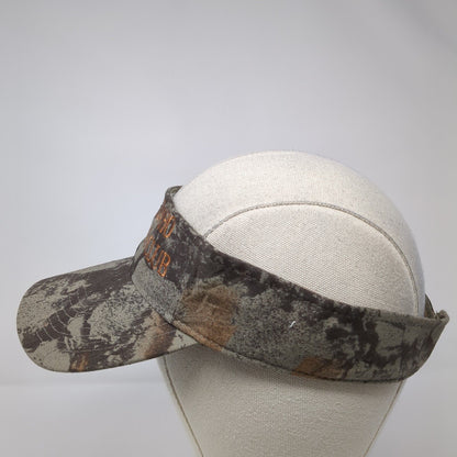North Idaho Retriever Club Strapback Sun Visor Hat Camouflage One Size Cotton