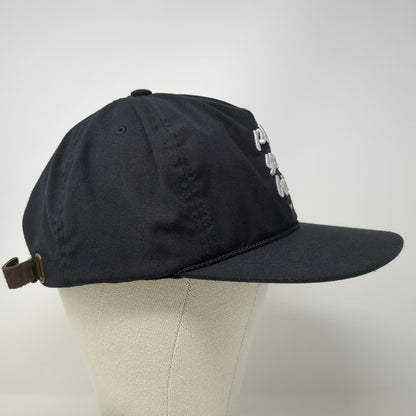 PING 5 Panel Black One Size Leather Strap Rope Script Logo Golf Hat sensorcool