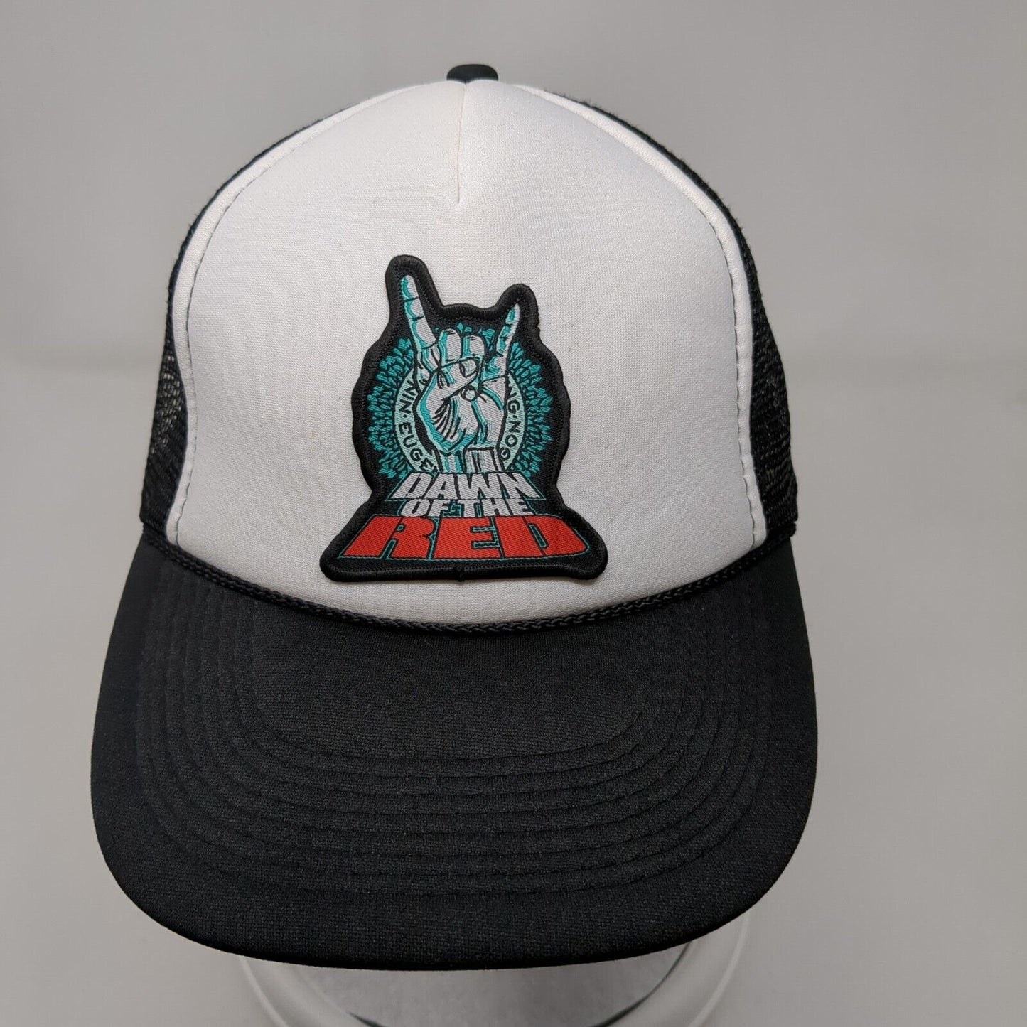 Dawn of the Red Snapback Rope Trucker Hat Black OSFM Mesh Back Otto