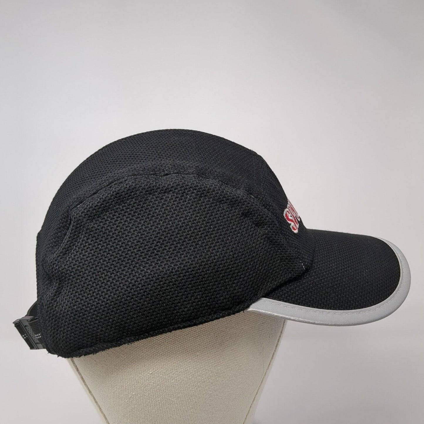 Spudman Strapback Hat Black One Size Adjustable Embroidered Magic Headwear