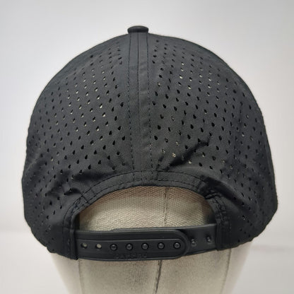 Zapped Trucker Hat Black One Size Perforated Mesh Snapback ETS Rubber Patch Flat