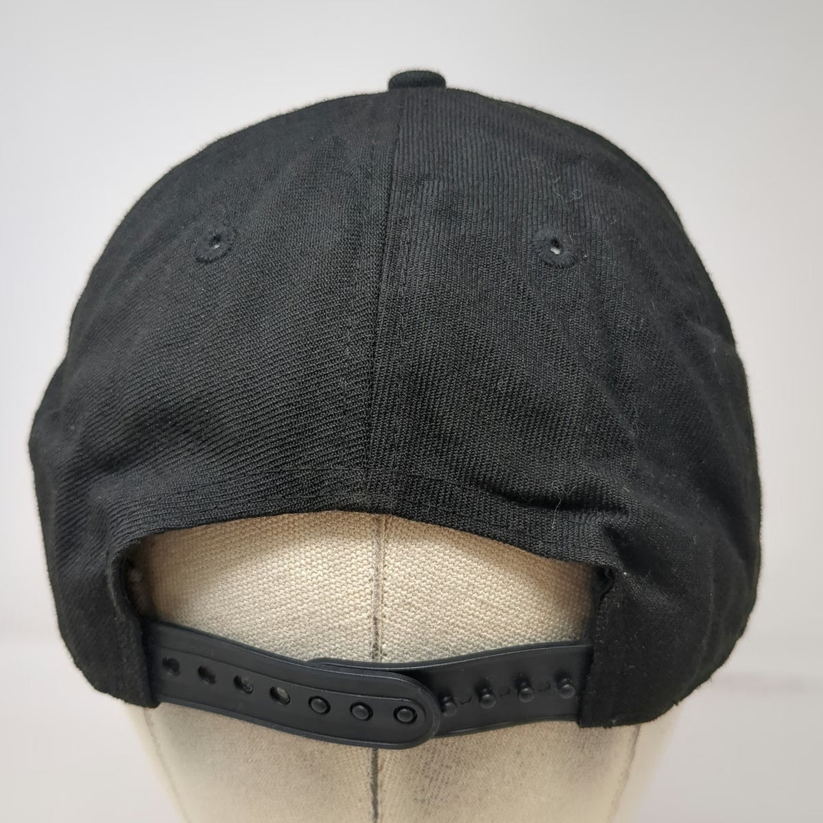 New Era Snapback Hat Black One Size Long Beach Wool Flat Brim Gray Undervisor