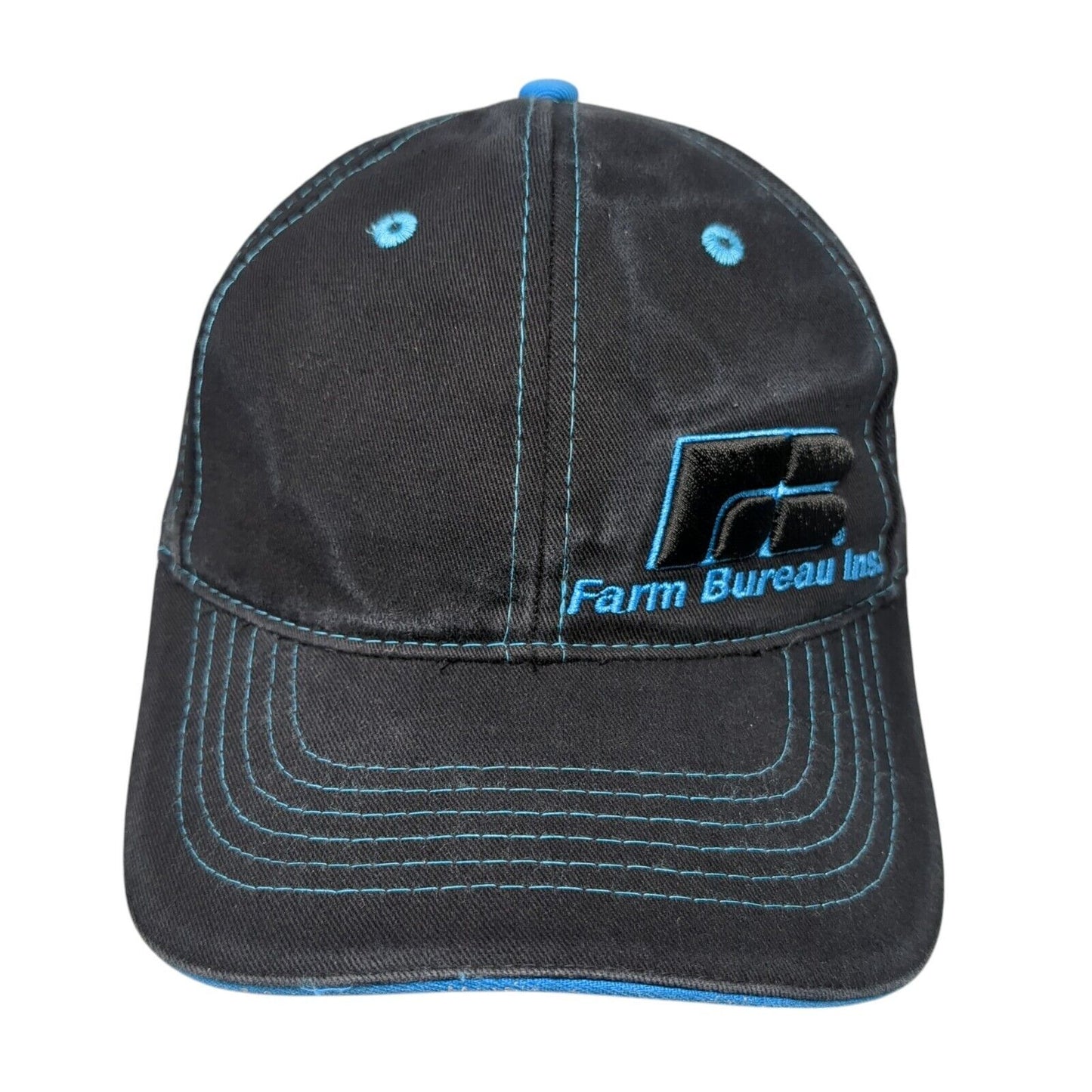 Farm Bureau Ins. Strapback Hat Black One Size We Know Idaho Adjustable