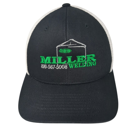 Miller Welding Fitted Trucker Hat Black One Size Mesh Back Yupoong