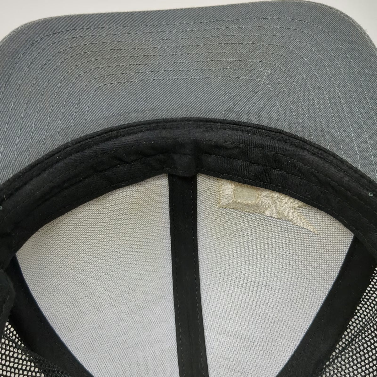 Pacific Headwear Trucker Hat Gray Black One Size DK Constructors Mesh Snapback