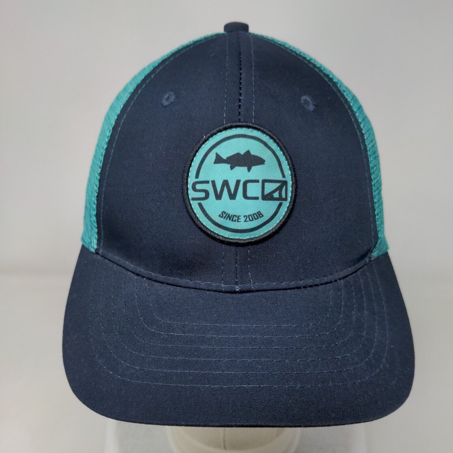 SWCO Since 2008 Snapback Trucker Hat Blue One Size Adjustable Mesh Back 6 Panel