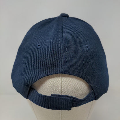 Unbranded Men's Strapback Hat Blue Embroidered New York City Logo Wool Blend