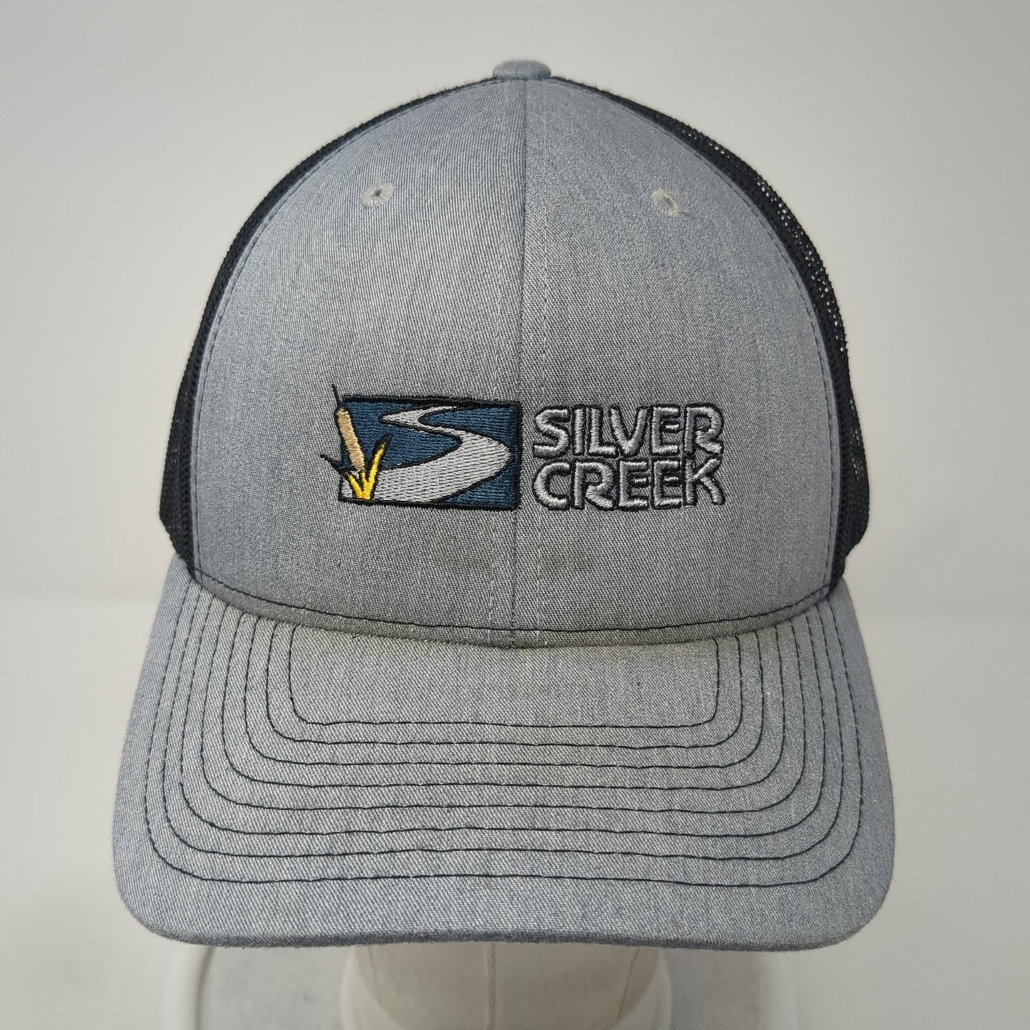 Silver Creek Snapback Trucker Hat Gray One Size Adjustable Mesh Back Richardson
