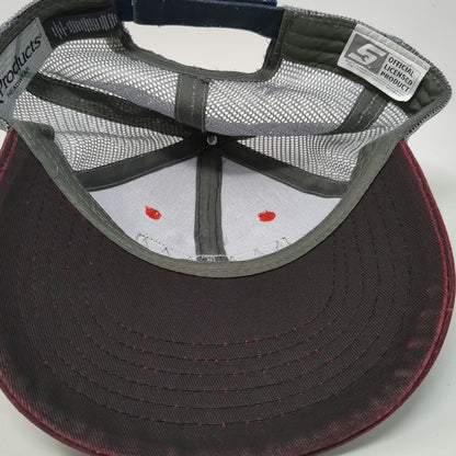 Snap-on Baseball Cap Blue Gray Red One Size Mesh Back Strapback Hat