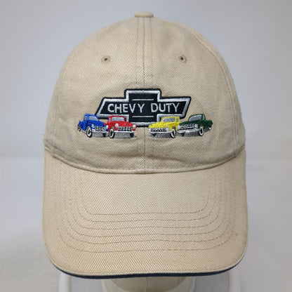 Sportsman Baseball Cap Beige One Size Chevy Duty Trucks Embroidered Cotton Hat