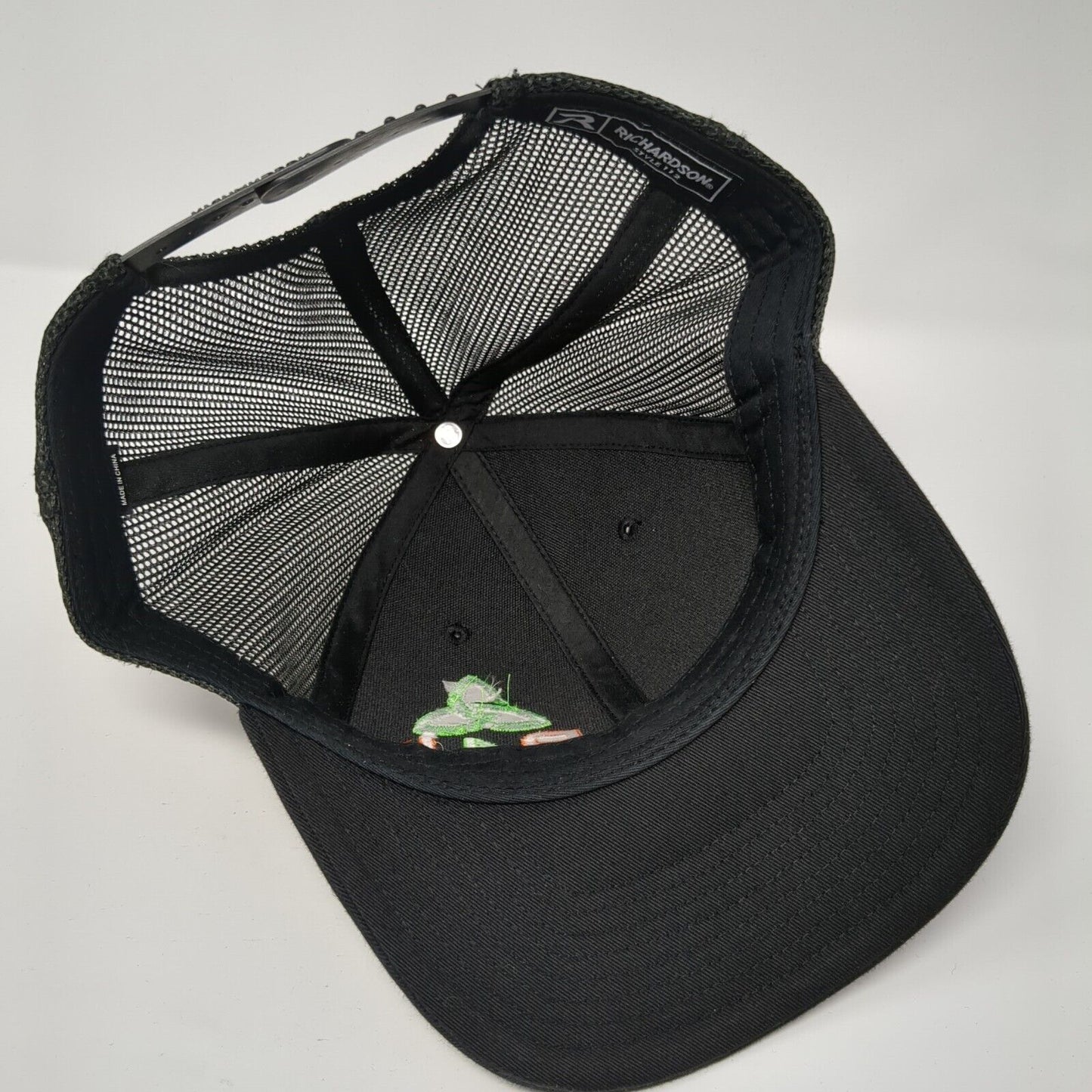 R4L Snapback 112 Trucker Hat Black One Size Adjustable Mesh Back Richardson