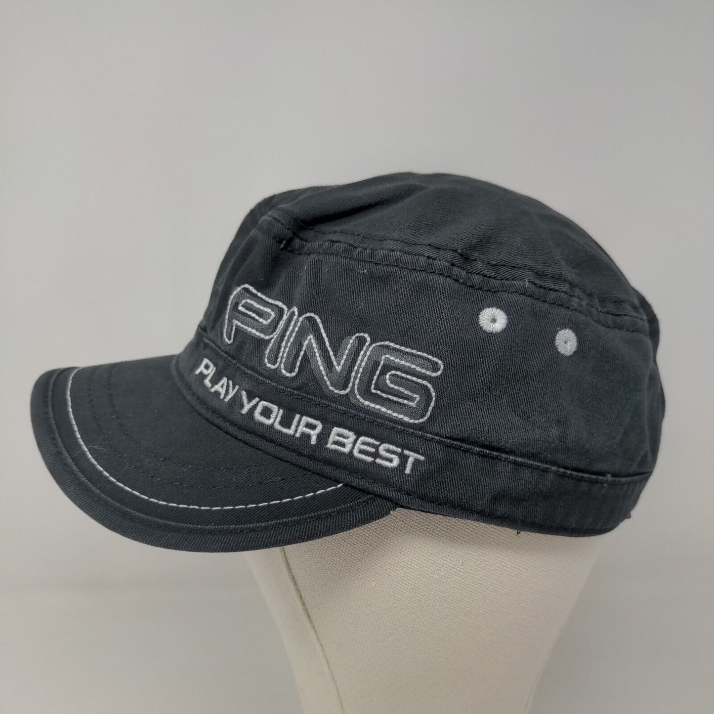 PING Women's Golf Cadet Cap Black Adjustable Embroidered Logo