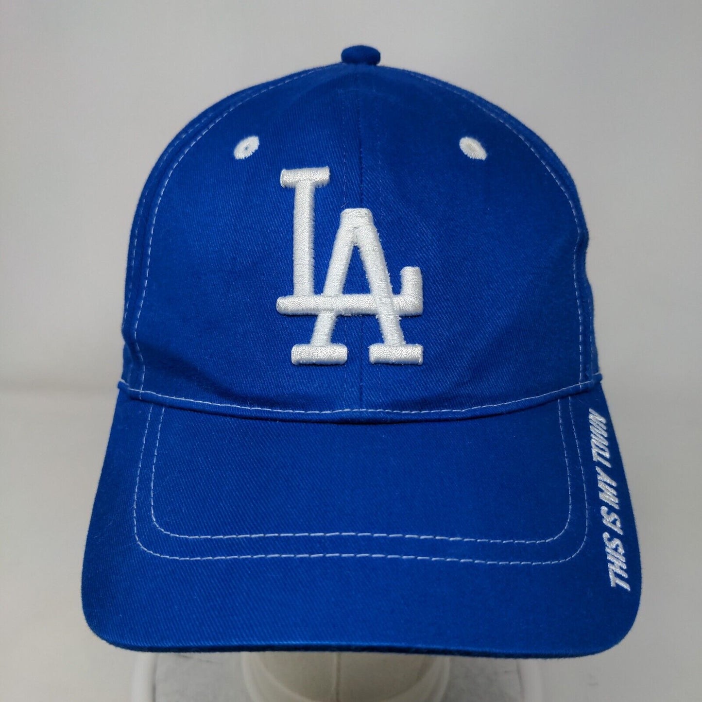 LA Dodgers This Is My Town Strapback Hat Blue One Size Adjustable Embroidered